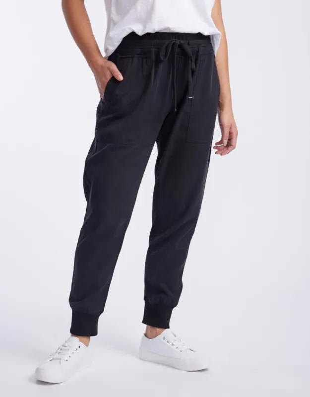 The Weekend Utility Pant - Black sold by White & Co
