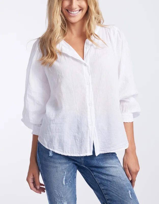 Clara Shirt - White sold by White & Co