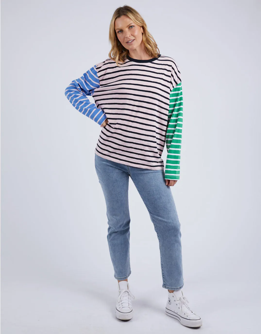 Sally Stripe Long Sleeve Tee - Multi Stripe sold by White & Co product image thumbnail 3