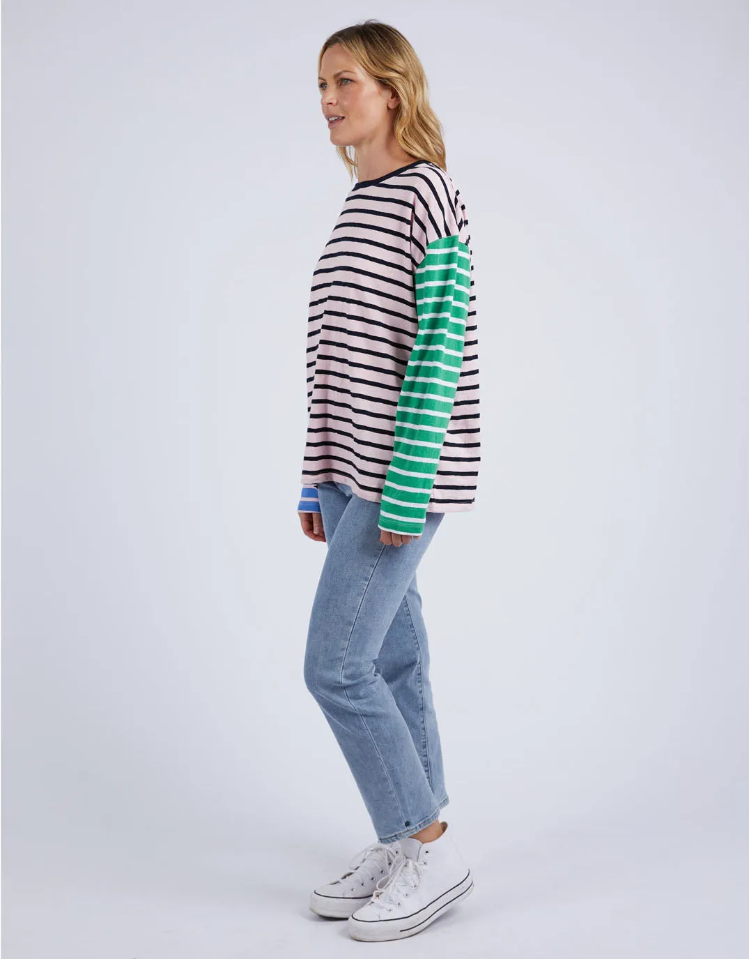 Sally Stripe Long Sleeve Tee - Multi Stripe sold by White & Co product image thumbnail 4