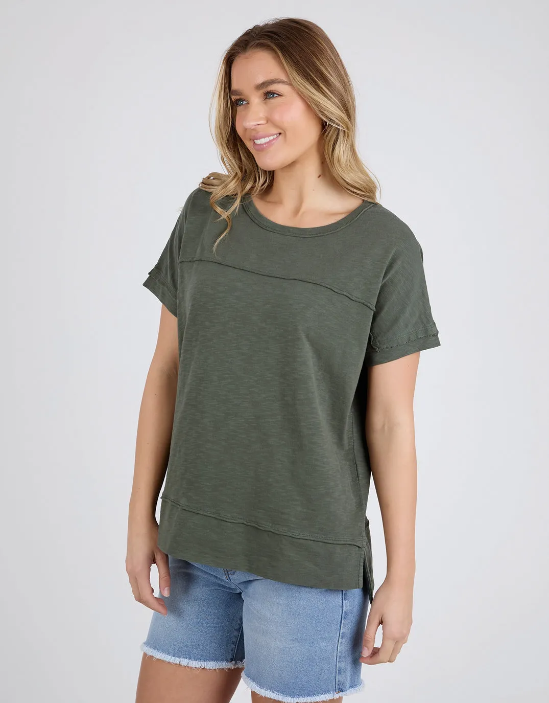 Allison Tee - Khaki sold by White & Co product image thumbnail 4