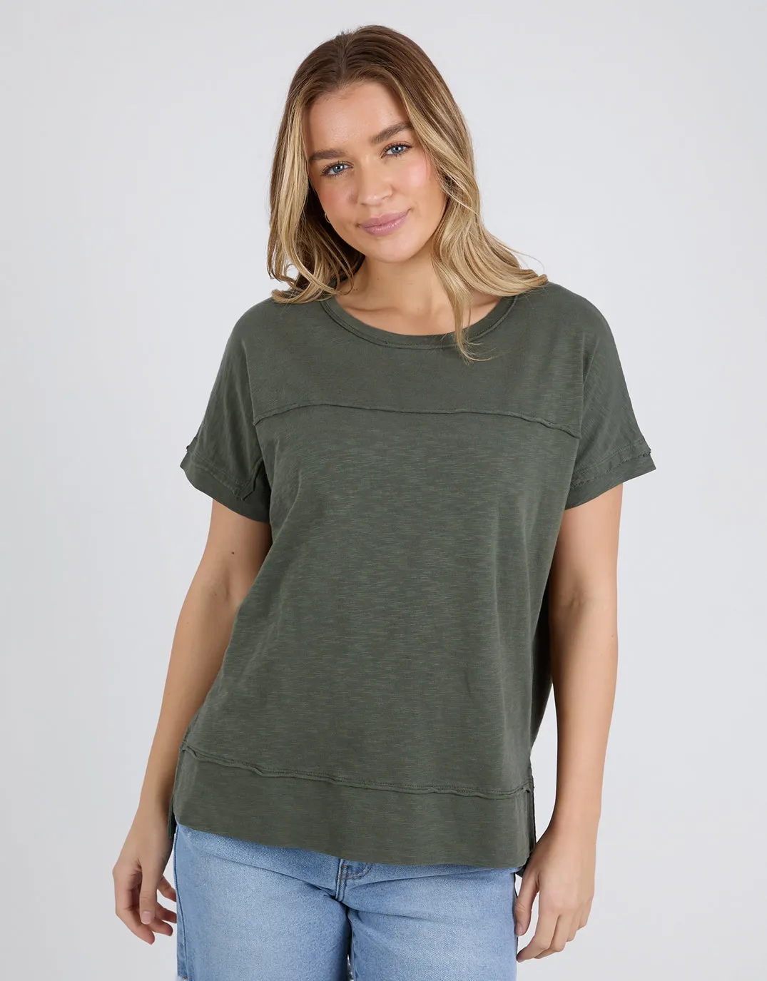 Allison Tee - Khaki sold by White & Co product image thumbnail 5