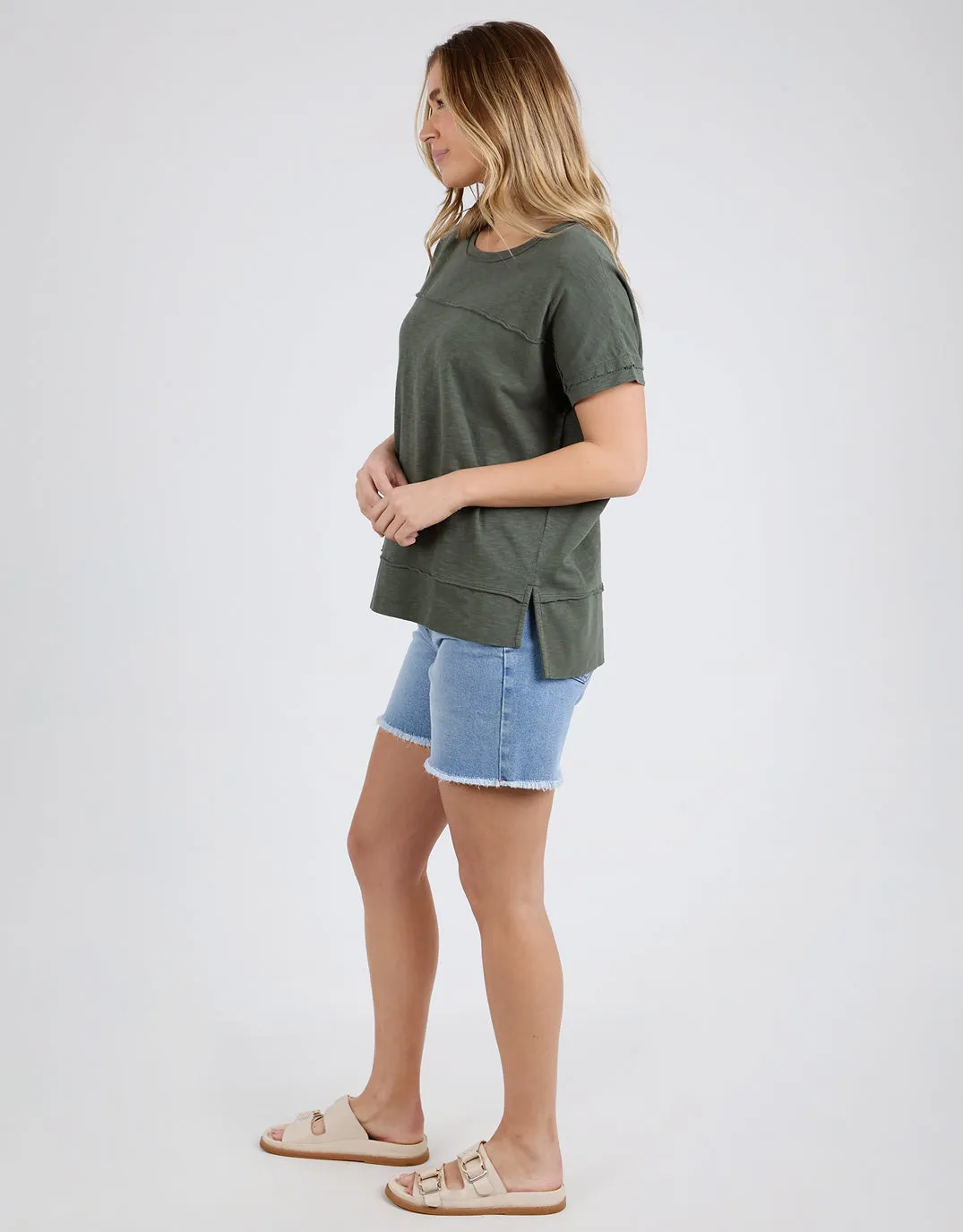 Allison Tee - Khaki sold by White & Co product image thumbnail 3