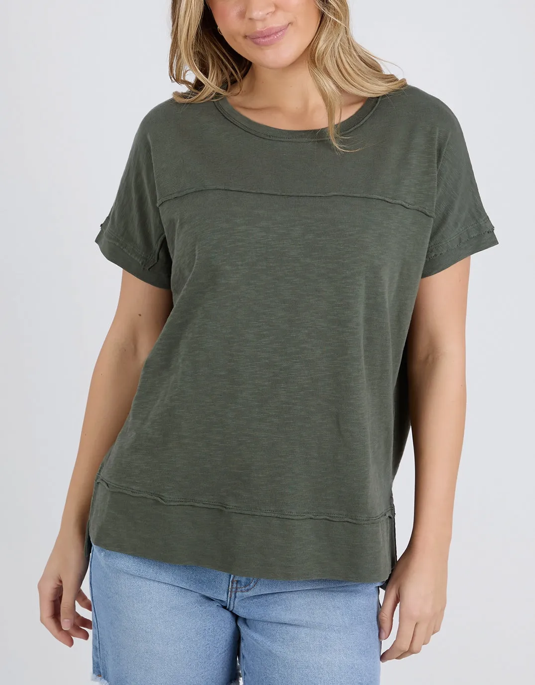 Allison Tee - Khaki sold by White & Co