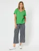 Byron Cotton V Neck Top - Emerald sold by White & Co
