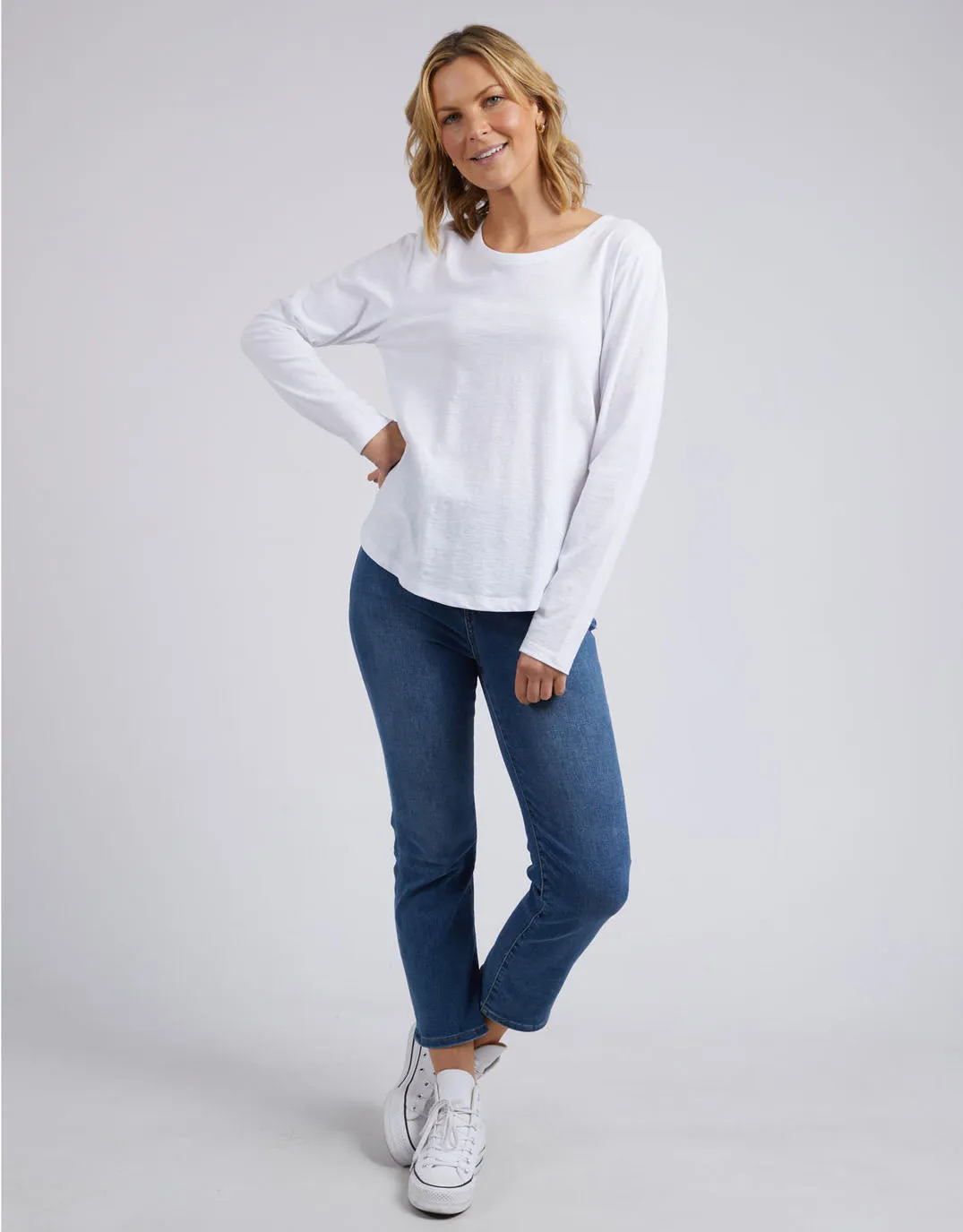 Everyday Long Sleeve Tee - White sold by White & Co product image thumbnail 2