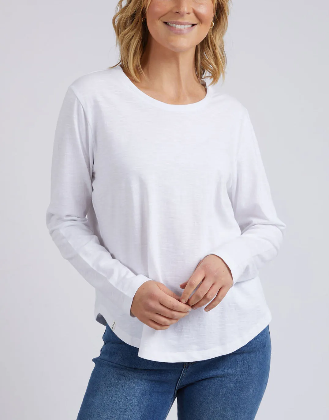 Everyday Long Sleeve Tee - White sold by White & Co