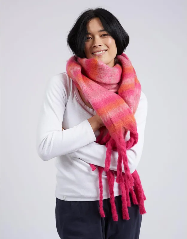 Sunrise Scarf - Pink Check sold by White & Co