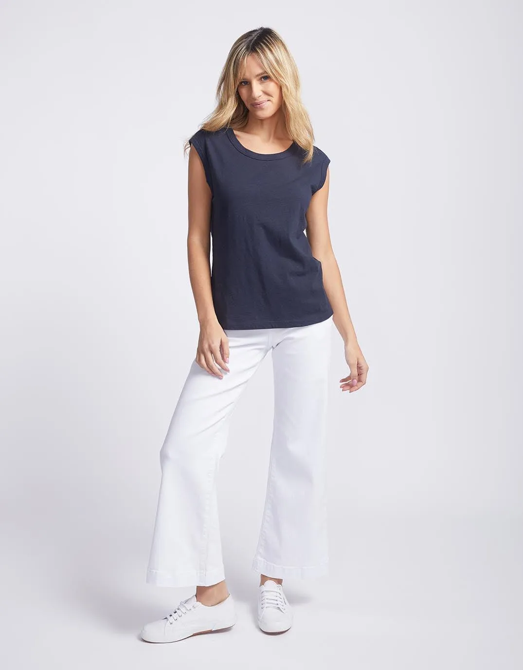 Cali Tank Top - Navy sold by White & Co product image thumbnail 3