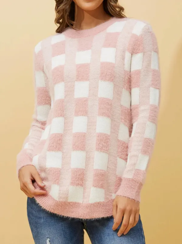 CAROLINE K MORGAN CHECK KNIT sold by Yeltuor
