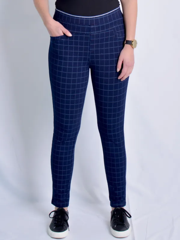 GABRIELLA FRATTINI LUSTRE DASH CHECK PANT sold by Yeltuor