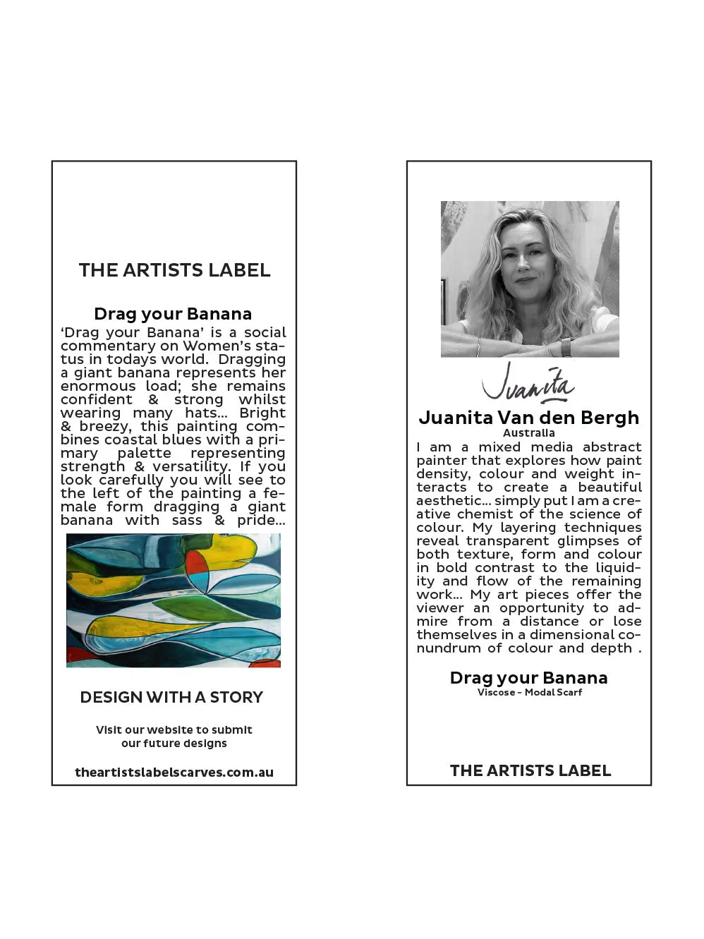 THE ARTISTS LABEL DRAG YOUR BANANA SCARF sold by Yeltuor product image thumbnail 3