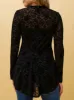 CAROLINE K MORGAN FLOCKED MESH TOP sold by Yeltuor