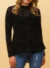CAROLINE K MORGAN FLOCKED MESH TOP sold by Yeltuor
