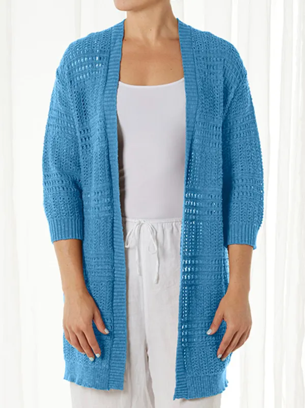 BRIDGE & LORD LONGLINE CROCHET CARDI sold by Yeltuor