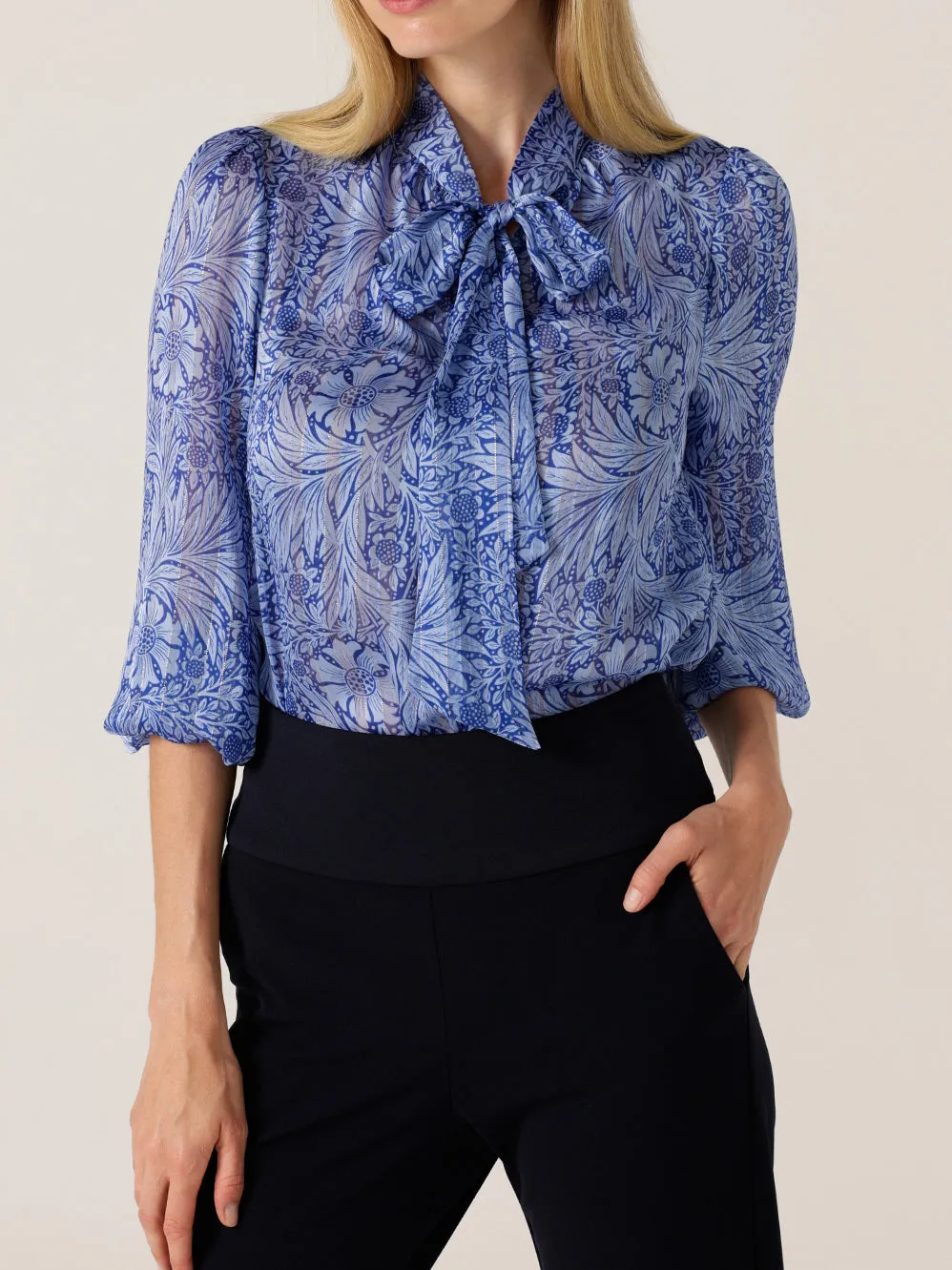 SACHA DRAKE MOUNTAIN BLUE BIRD BLOUSE sold by Yeltuor product image thumbnail 2