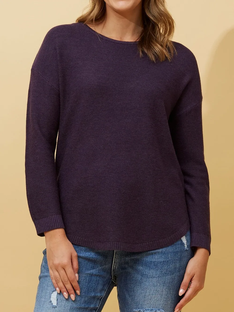 CAROLINE K MORGAN CURVED HEM PULLOVER sold by Yeltuor