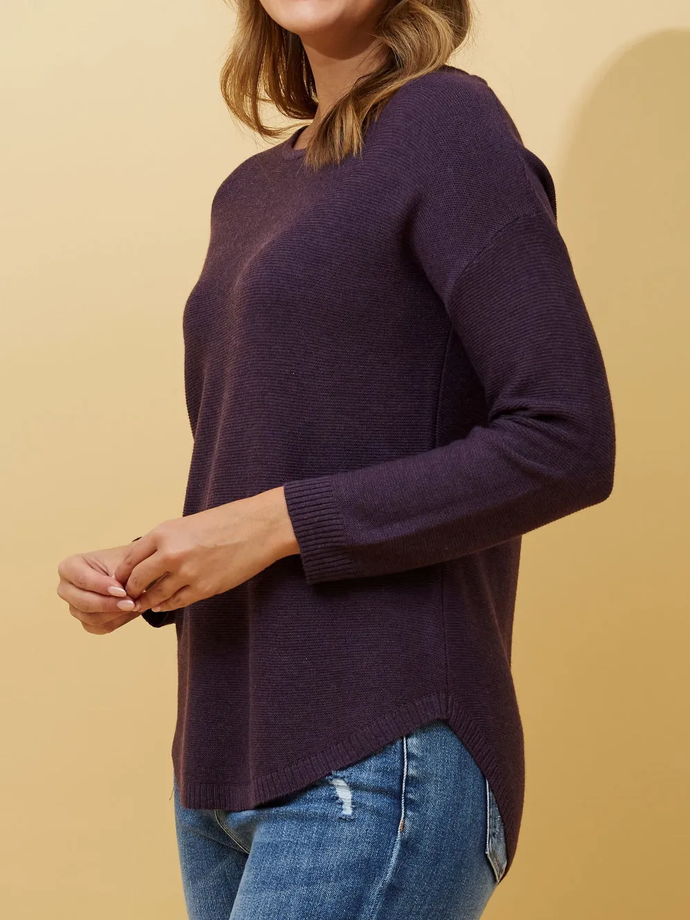 CAROLINE K MORGAN CURVED HEM PULLOVER sold by Yeltuor product image thumbnail 2