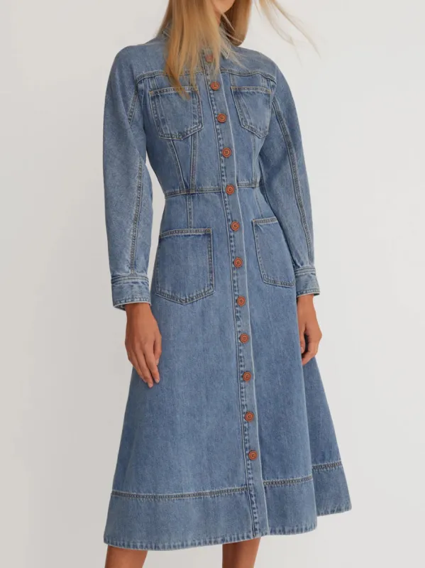 MORRISON ELTON LONG SLEEVE DENIM DRESS sold by Yeltuor