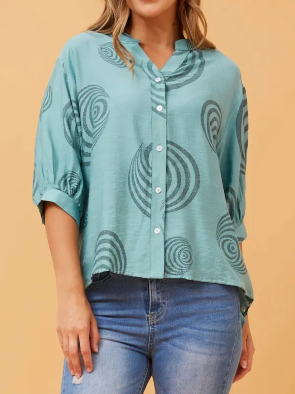 CAROLINE K MORGAN BUTTON BACK TOP sold by Yeltuor