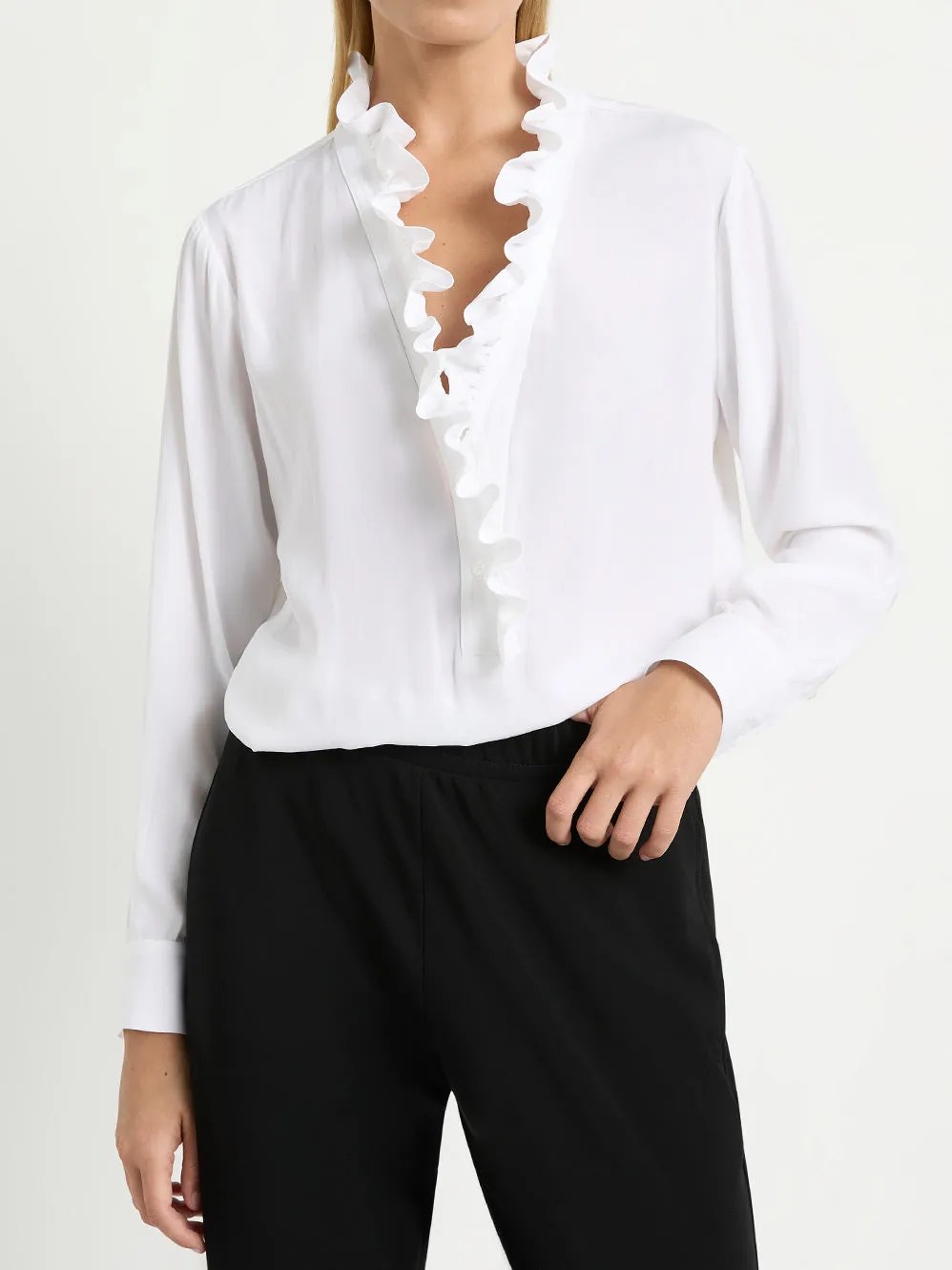 MELA PURDIE FRILL NECK BLOUSE sold by Yeltuor product image thumbnail 2
