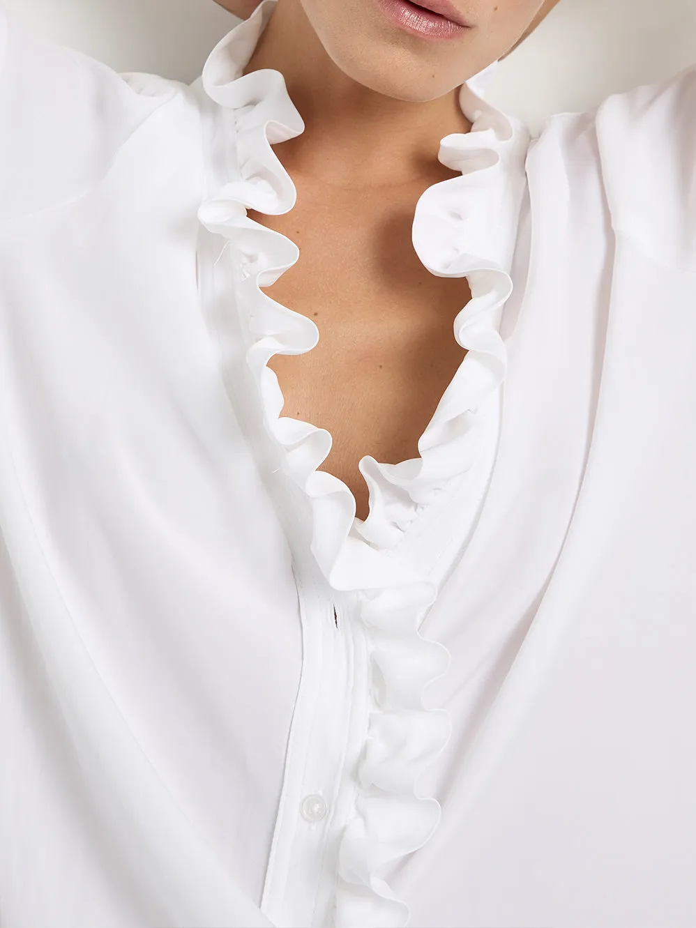 MELA PURDIE FRILL NECK BLOUSE sold by Yeltuor product image thumbnail 3