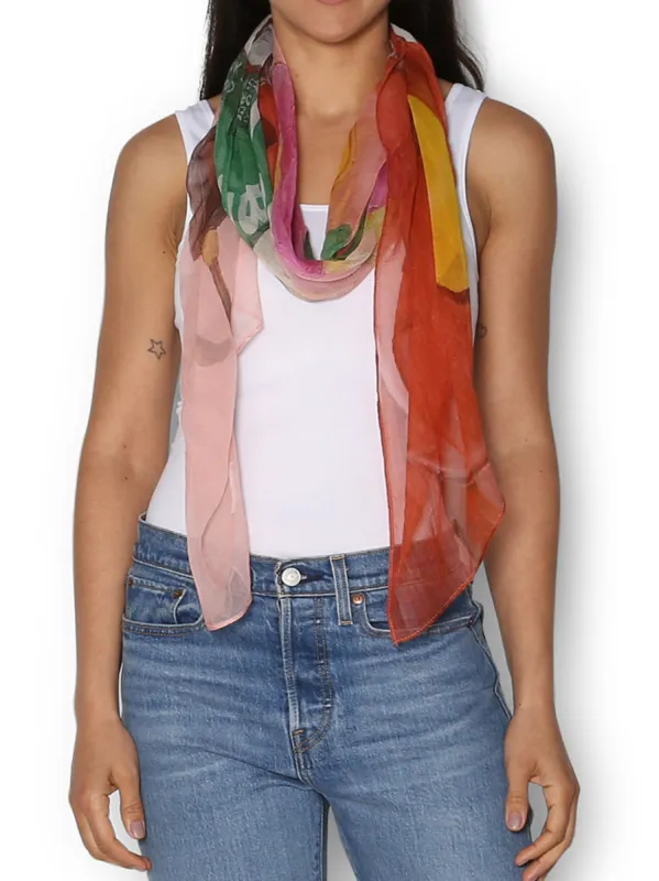 THE ARTISTS LABEL WATER LILIES COTTON SCARF sold by Yeltuor