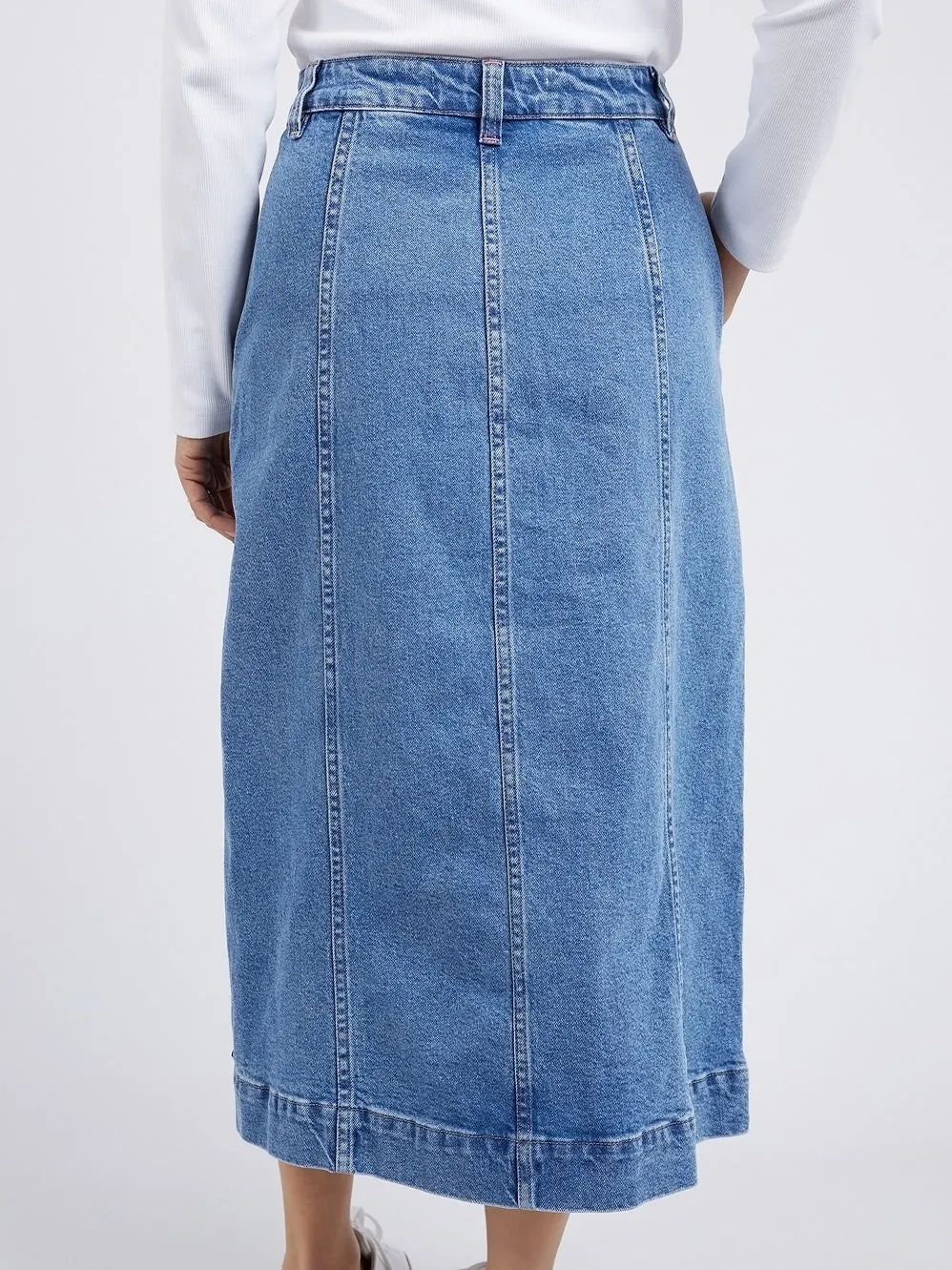 ELM FLORENCE BUTTON THRU DENIM SKIRT sold by Yeltuor product image thumbnail 4