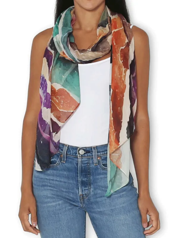 THE ARTISTS LABEL EARTHEN RAINBOW SCARF sold by Yeltuor