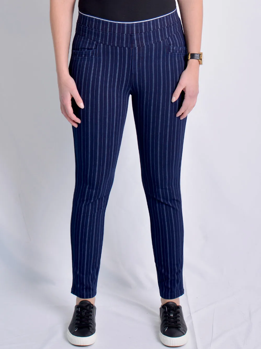 GABRIELLA FRATTINI LUSTRE DOUBLE STRIPE PANT sold by Yeltuor