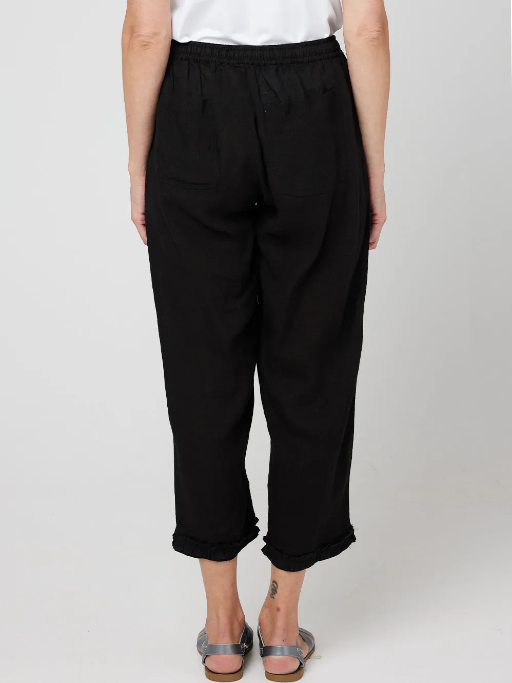 CAKE LINEN RUFFLE CAPRI PANT sold by Yeltuor product image thumbnail 5