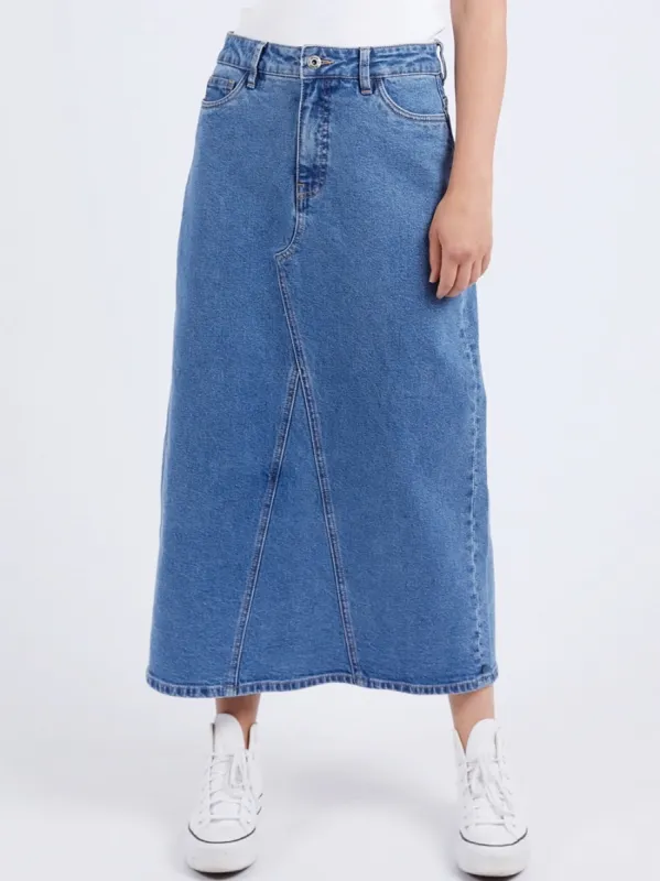 ELM ZOE MIDI DENIM SKIRT sold by Yeltuor