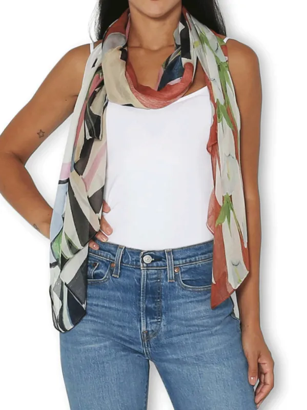 THE ARTISTS LABEL FOXGLOVES SCARF sold by Yeltuor