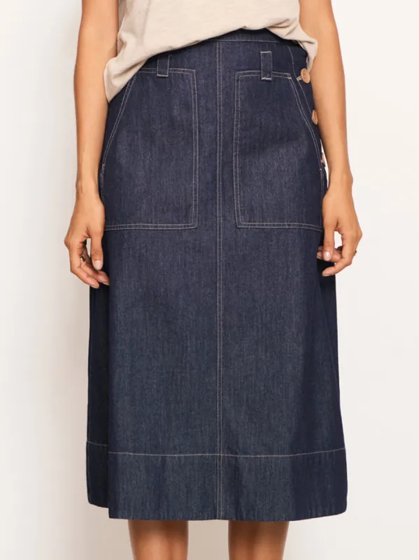 POL RAYDEL DENIM SKIRT sold by Yeltuor