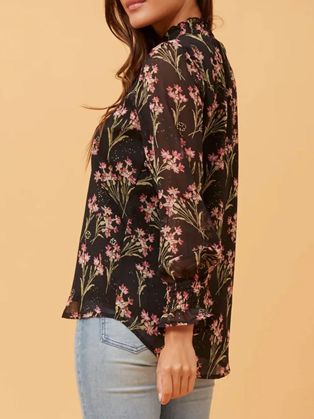 CAROLINE K MORGAN FLORAL BLOUSE sold by Yeltuor product image thumbnail 2