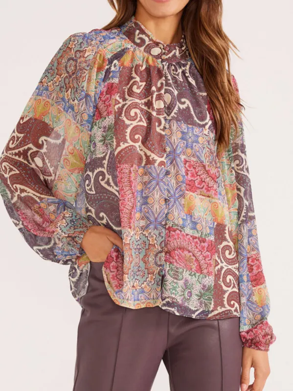 MINKPINK CIANA BUTTON DOWN BLOUSE made by MINKPINK