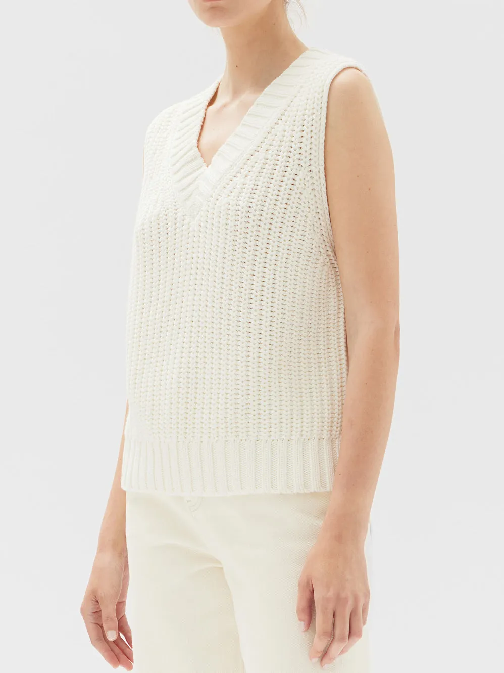 ASSEMBLY LABEL CHARLOTTE COTTON KNIT VEST sold by Yeltuor product image thumbnail 2