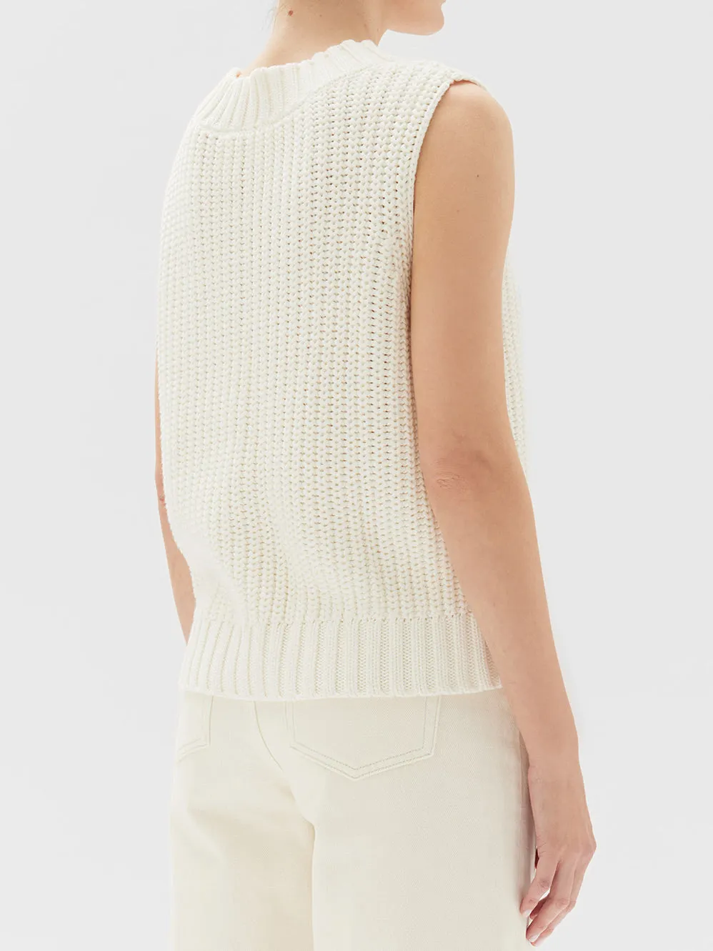 ASSEMBLY LABEL CHARLOTTE COTTON KNIT VEST sold by Yeltuor product image thumbnail 4