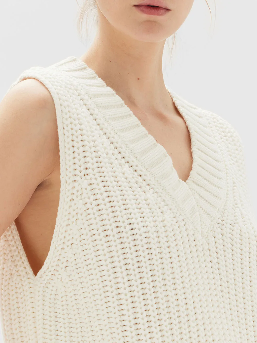 ASSEMBLY LABEL CHARLOTTE COTTON KNIT VEST sold by Yeltuor product image thumbnail 3