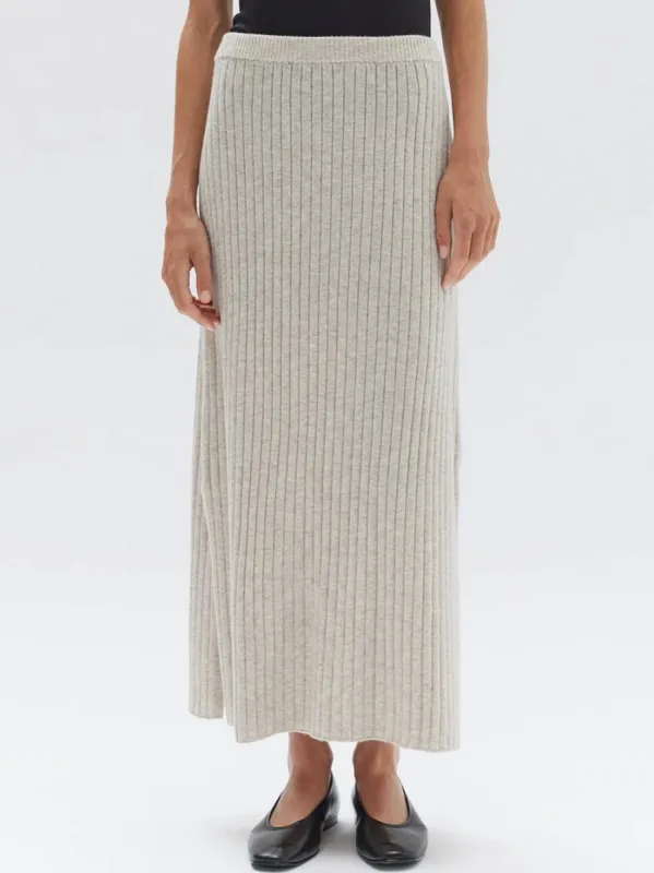 ASSEMBLY LABEL WOOL CASHMERE RIB SKIRT sold by Yeltuor