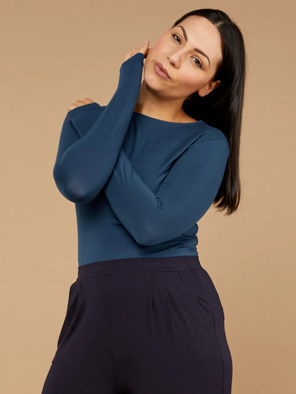 TANI LONG SLEEVE HIGH NECK TOP sold by Yeltuor product image thumbnail 4