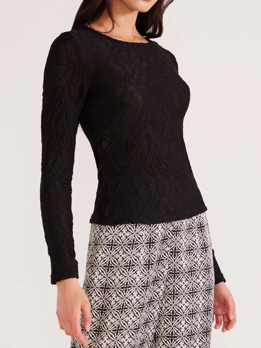MINKPINK ELISE LONG SLEEVE MESH TOP sold by Yeltuor product image thumbnail 2