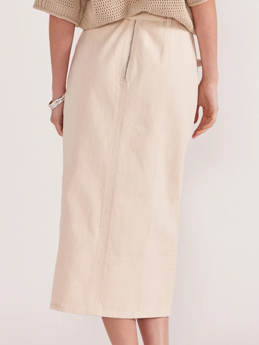 STAPLE THE LABEL INIS DENIM MIDI SKIRT sold by Yeltuor product image thumbnail 3