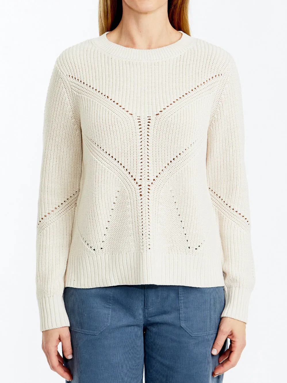 PINGPONG POINTELLE SHAKER PULLOVER sold by Yeltuor