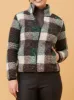 CAROLINE K MORGAN CHECK TEDDY JACKET sold by Yeltuor