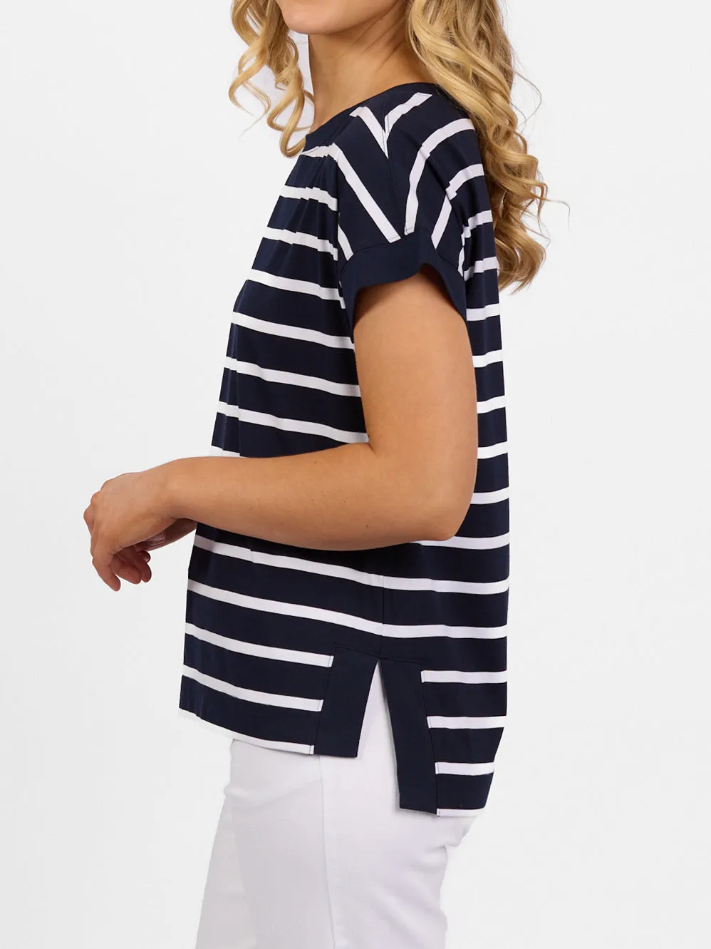 VASSALLI STRIPE DROP SLEEVE TOP sold by Yeltuor product image thumbnail 3