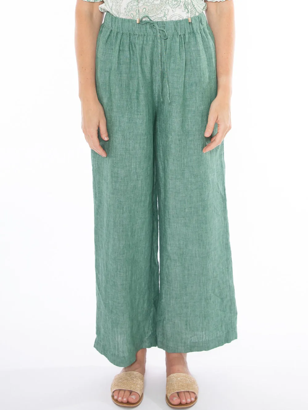 JUMP WIDE LEG LINEN PANT sold by Yeltuor