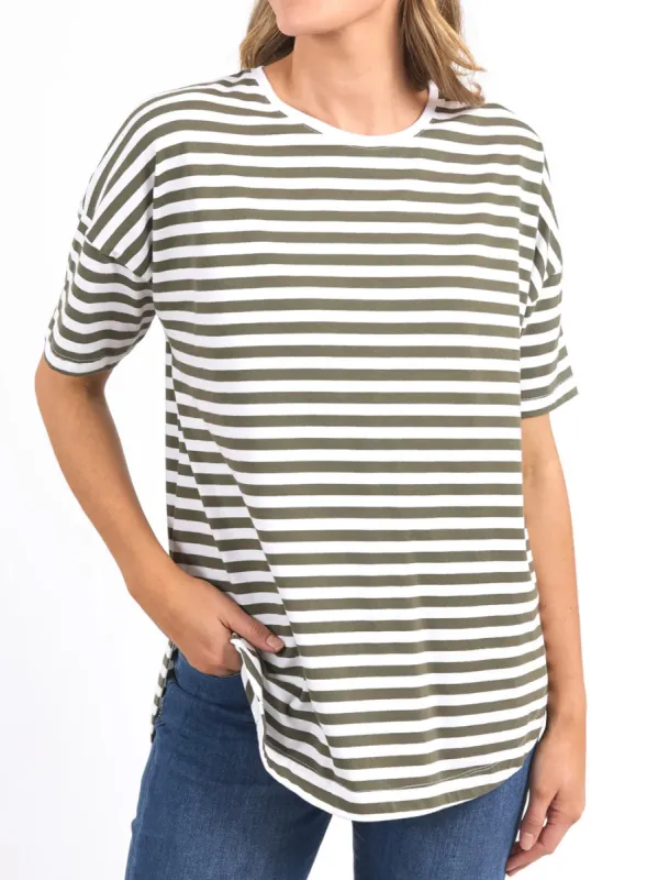 ELM LAUREN SHORT SLEEVE STRIPE TEE sold by Yeltuor