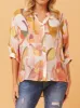 CAROLINE K MORGAN BUTTON DETAIL PRINTED SHIRT sold by Yeltuor