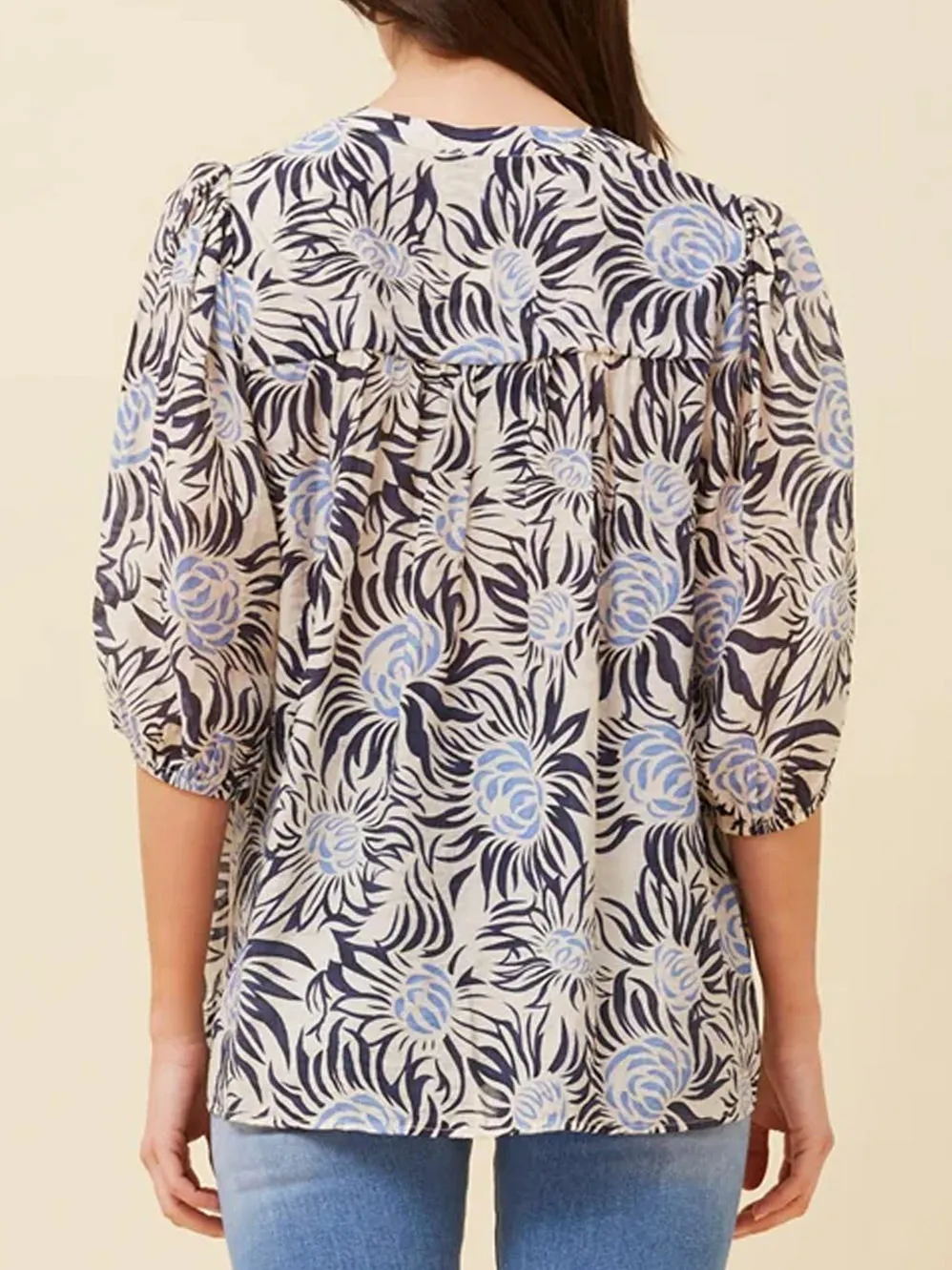 CAROLINE K MORGAN BUTTON THROUGH BLOUSE sold by Yeltuor product image thumbnail 3